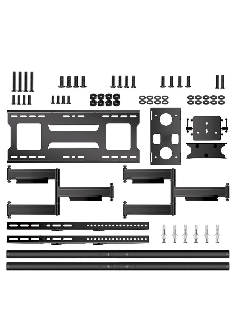 حامل تلفزيون حائطي شديد التحمل بحركة كاملة من 65 إلى 120 بوصة – متوافق مع فيسا حتى 1000×600 ملم – يتحمل حتى 220 باوند – قابل للدوران والإمالة – مناسب لشاشات 4K/8K - Image 2
