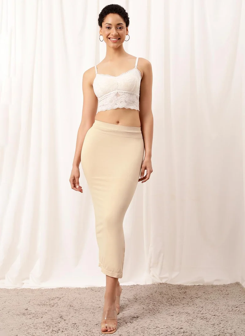 كلوفيا Clovia Saree Shapewear with Drawstring in Skin Colour