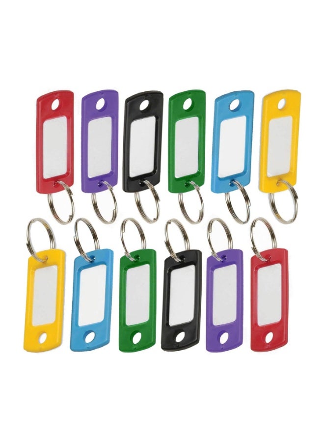 66 Pcs Plastic Colored Keychain Tags With Labels - Key Tag Identifiers, Name Tags, And Labels, Suitable For Usb Drives, Labeled Keychains, Pet Key Id Tags, Small Luggage Tags - Image 2