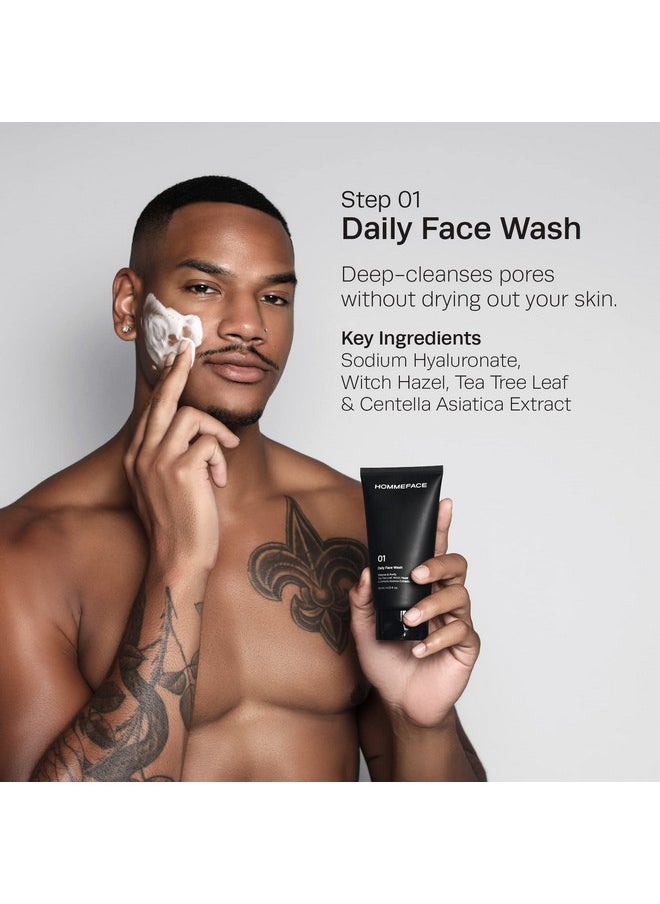 HOMMEFACE HommeFace Daily Trio Skin Care Set for Men, 3-Step Routine  - Image 4