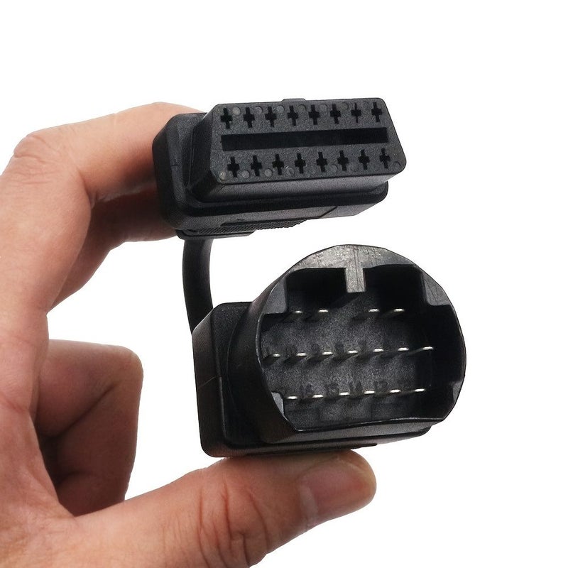 Black OBD1 to OBD2 Adapter Cable 17 Pin to 16 Pin Connector - Image 3