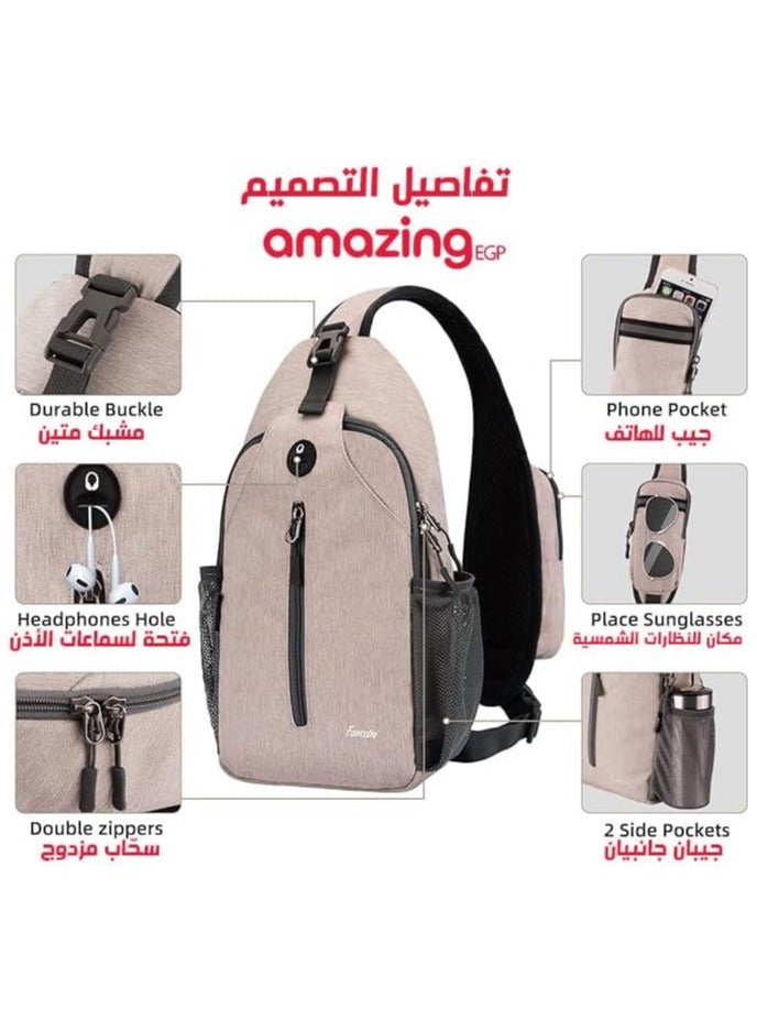 أمازينج. إي جي بي حقيبة صدر كروس بودي سلينغ، 18 × 9 × 38 سم، نايلون مقاوم للماء، تصميم متعدد الجيوب - Image 3