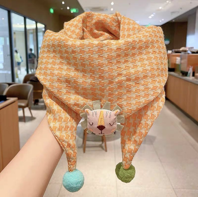 Children'S Warm Scarf Baby Triangle Scarf Baby 2023 New Collar Girls' Windproof Boys' Scarf - Image 5