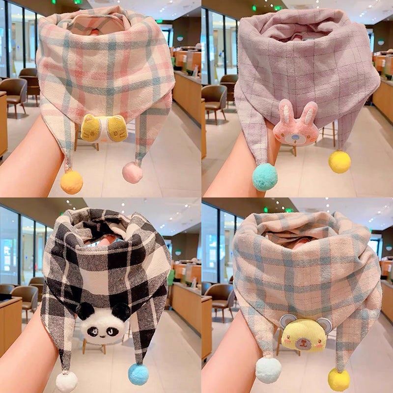 Children'S Warm Scarf Baby Triangle Scarf Baby 2023 New Collar Girls' Windproof Boys' Scarf - Image 2