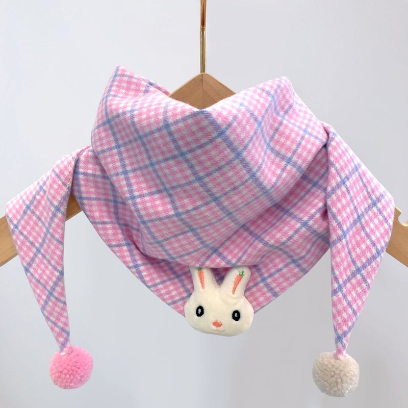 Children'S Warm Scarf Baby Triangle Scarf Baby 2023 New Collar Girls' Windproof Boys' Scarf - Image 1