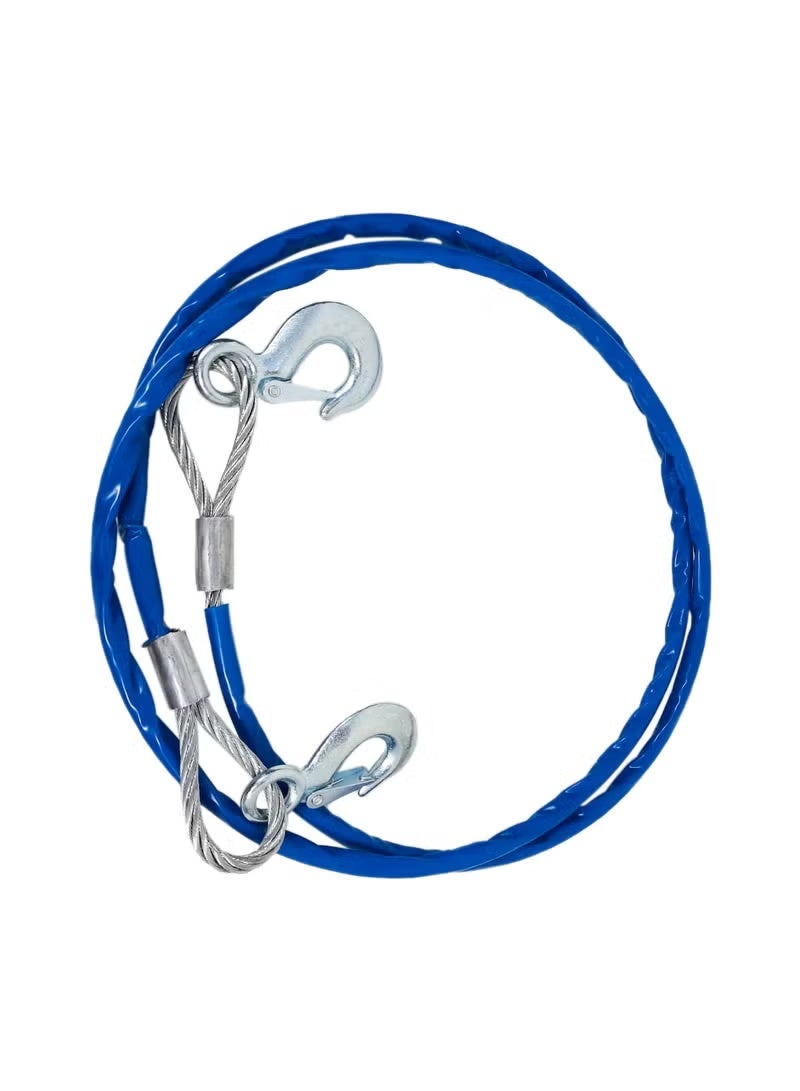 3XR Metal Car Tow Rope Cable - 12mm X3.5 METER Steel Tow Cable with Hooks for Heavy-Duty Towing - Image 3