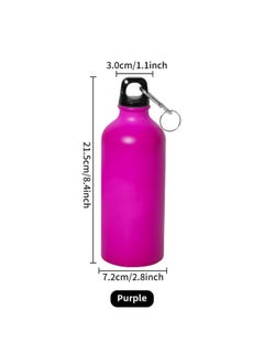 Generic LOGO Outdoor Fitness Mountaineering Water Cup Printing Engraving Diy Large Capacity Cold Color Changing Aluminum Pot Small Mouth Sports Kettle-Color:Purple-Capacity:500ml  - Image 1