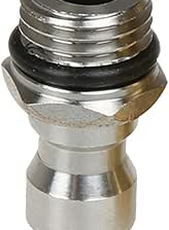 Stainless Steel High Pressure Washer Quick Coupler Set 14mm Male Adapter Hose Fitting - Image 1