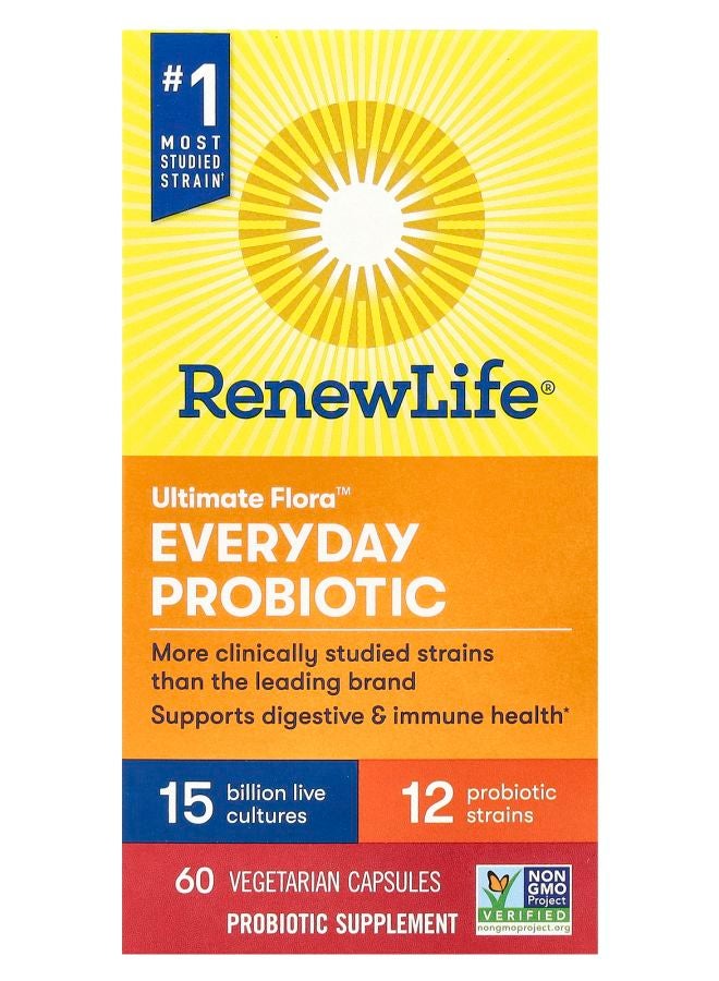 Ultimate Flora™ Everyday Probiotic 15 Billion Live Cultures 60 Vegetarian Capsules