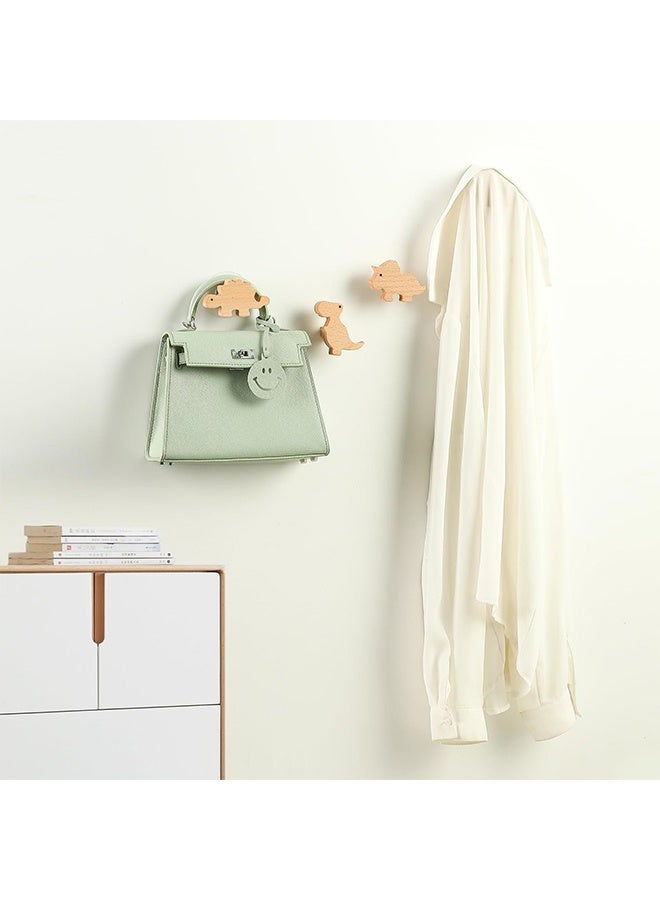 DAREU Wooden Dinosaur Cabinet Knobs (Set of 6) – Decorative Drawer Pulls & Kids Nursery Furniture Handles with Screws - Image 5