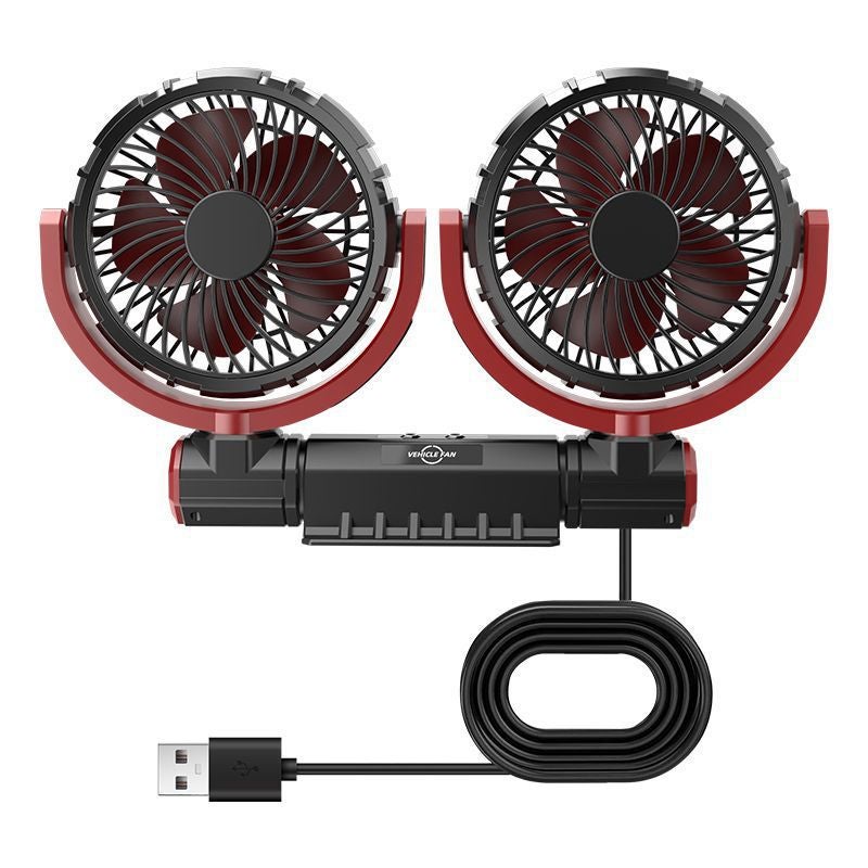 Car Dual Head USB Fan with Parking Sign - Image 5