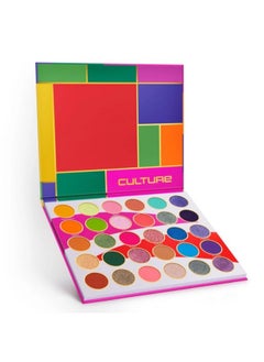 Juvia's Place Juvia's Place Palette Culture - Yellow, Greens, Pink, Purple, Orange, Chromatic & Glitter Shades, 30 Pigmented Makeup Palette for Eye Color & Shine, Pressed  - Image 2
