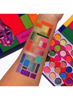 Juvia's Place Juvia's Place Palette Culture - Yellow, Greens, Pink, Purple, Orange, Chromatic & Glitter Shades, 30 Pigmented Makeup Palette for Eye Color & Shine, Pressed  - Image 4