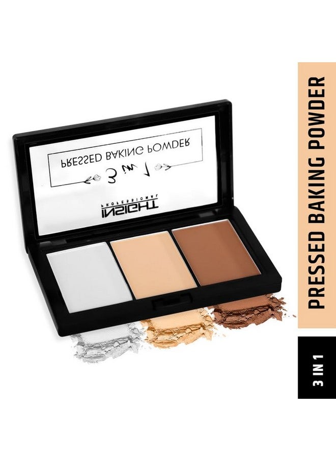 Insight - Cosmetics 3 In1 Pressed Baking Powder|Lightweight Long Lasting Luminous Glow | Flawless Shimmer Finish | Silky Smooth Texture | Easy To Blend, Bp02 - Image 1