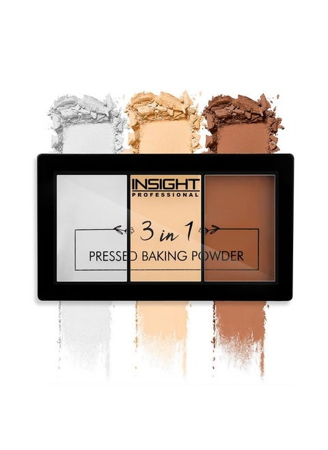 Cosmetics 3 In1 Pressed Baking Powder|Lightweight Long Lasting Luminous Glow | Flawless Shimmer Finish | Silky Smooth Texture | Easy To Blend, Bp02