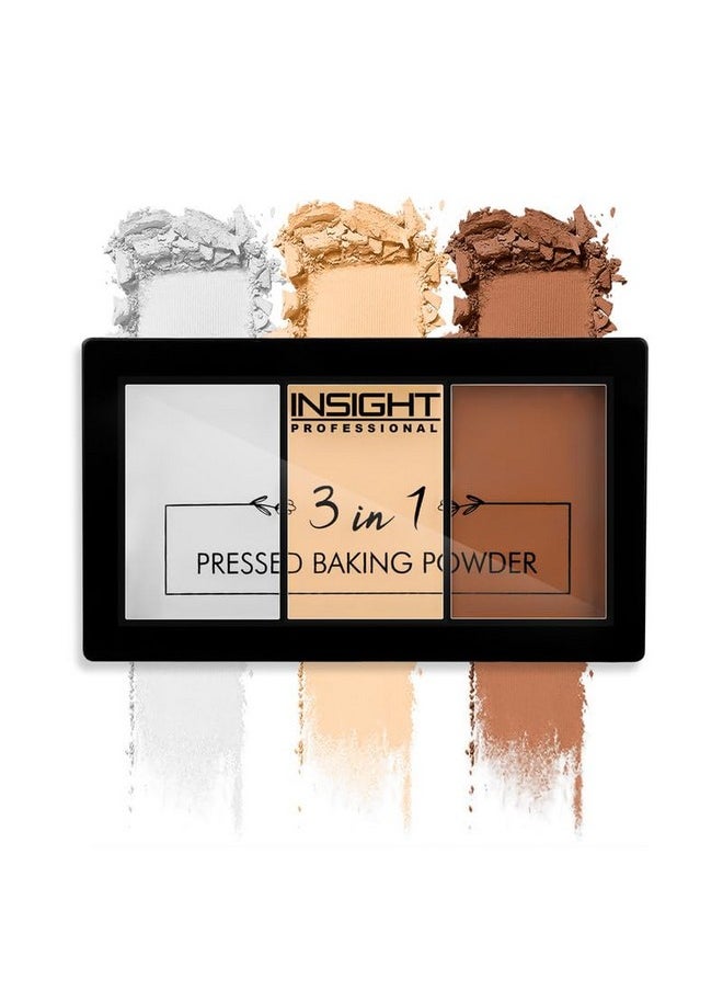 Insight - Cosmetics 3 In1 Pressed Baking Powder|Lightweight Long Lasting Luminous Glow | Flawless Shimmer Finish | Silky Smooth Texture | Easy To Blend, Bp02 - Image 1