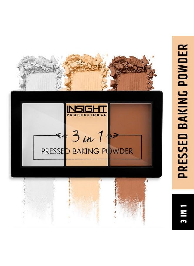 Insight - Cosmetics 3 In1 Pressed Baking Powder|Lightweight Long Lasting Luminous Glow | Flawless Shimmer Finish | Silky Smooth Texture | Easy To Blend, Bp02 - Image 1