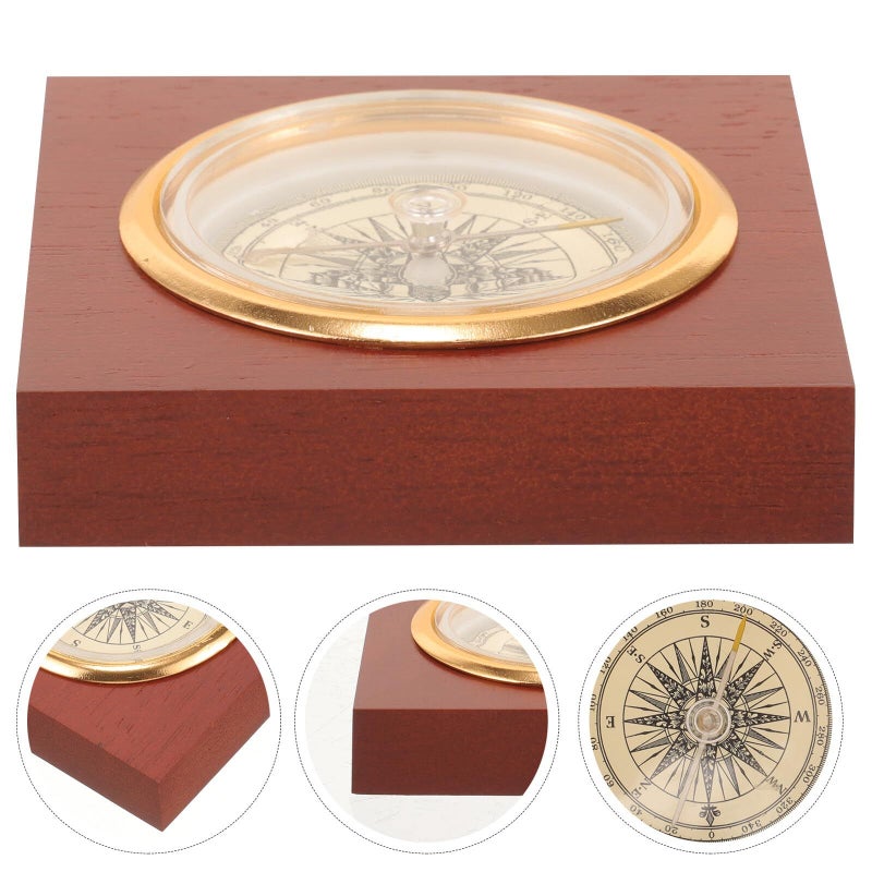 Vintage Brass Decorative Chinese Compass Precise Pointer Navigation Tool Compact Portable Retro Craftsmanship Travel Home Gift - Image 4