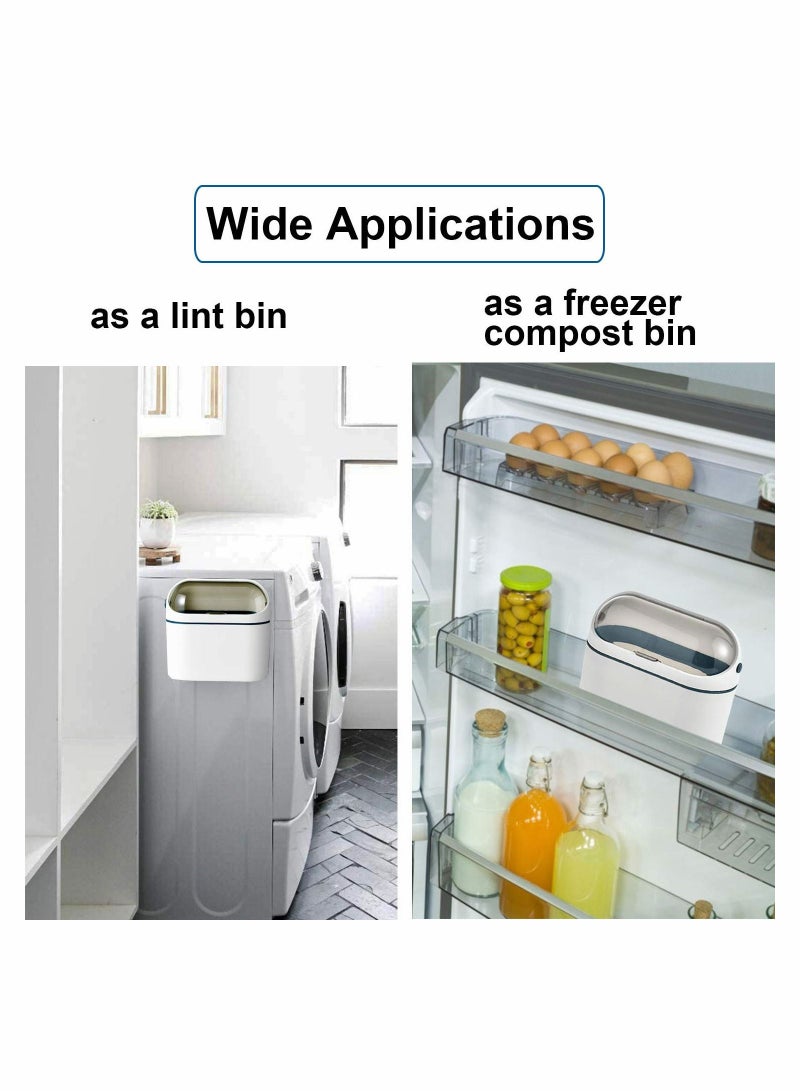 SYOSI Mini Countertop Trash Can with Lid Plastic Swing Lid Countertop Trash Tiny Desktop Waste Garbage Bin for Bathroom Office Kitchen Desk Coffee Table Bathroom Vanity Top - Image 4