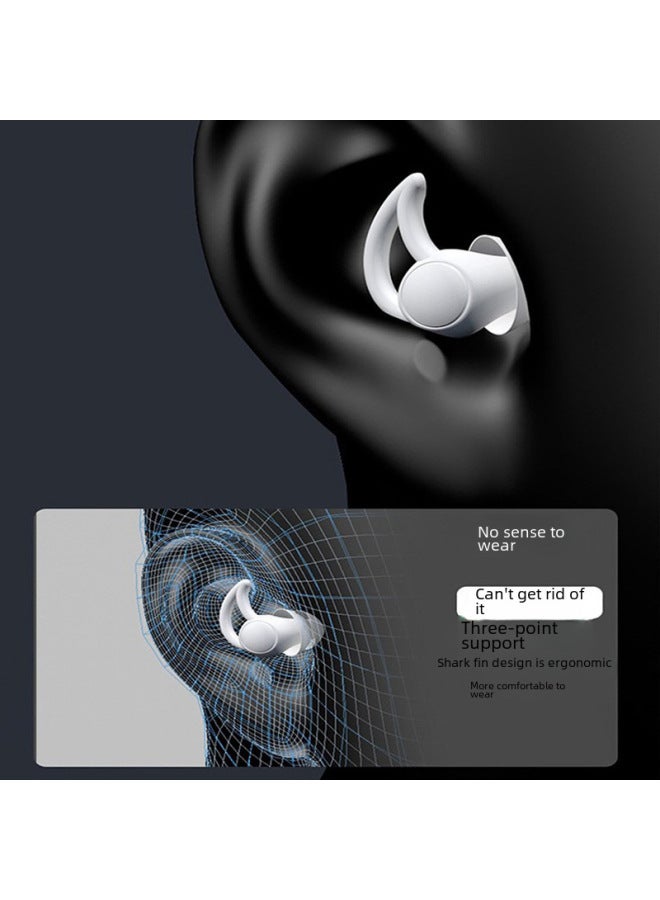 Generic Silicone Soundproof Earplugs Anti-noise Sleep Industrial Protection Swimming Waterproof Student Dormitory Special Mute Artifact-Color:Princess Powder/a Pair (high-grade Black Box) - Image 4