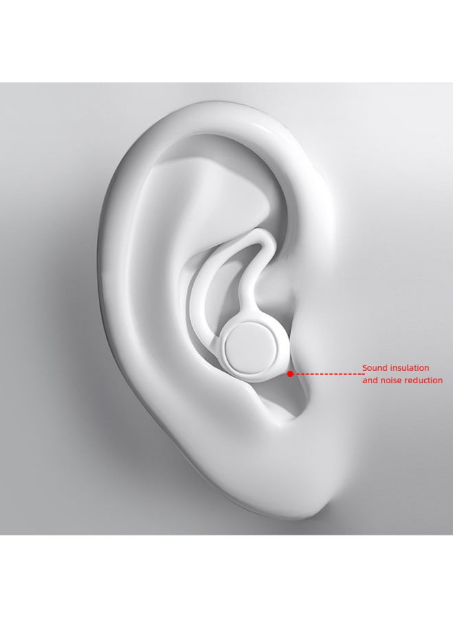 Generic Silicone Soundproof Earplugs Anti-noise Sleep Industrial Protection Swimming Waterproof Student Dormitory Special Mute Artifact-Color:Princess Powder/a Pair (high-grade Black Box) - Image 5