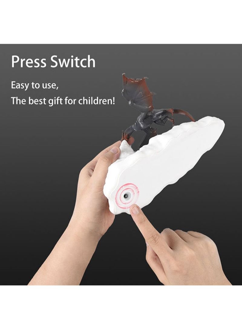 3D Rechargeable Cool Fire Dragon Shape USB Charging LED Night Light Warm Light 9cm