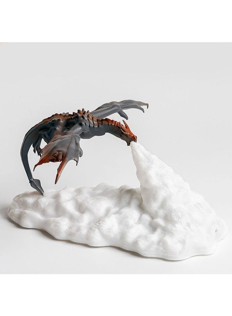 3D Rechargeable Cool Fire Dragon Shape USB Charging LED Night Light Warm Light 9cm