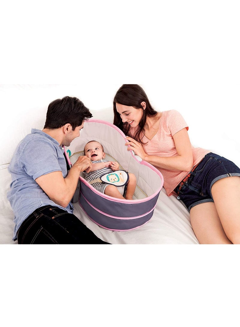 5 in 1 Baby Cradle Swing, Portable Newborn Gliding Bassinet with Detachable Canopy Music Toys Vibration, Rocking Infant Crib Sleeping Chair for Travel  - Image 5