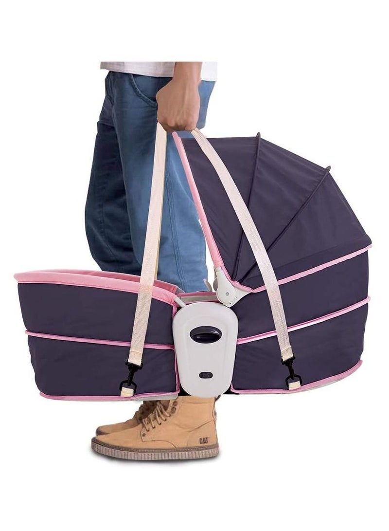 5 in 1 Baby Cradle Swing, Portable Newborn Gliding Bassinet with Detachable Canopy Music Toys Vibration, Rocking Infant Crib Sleeping Chair for Travel  - Image 4