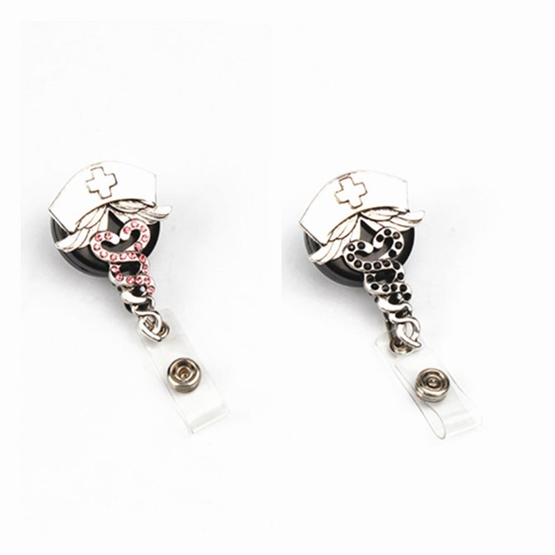 Student Exhibition ID Clips Badge Holder Stationery Telescopic Metal Tools for ( ) - Image 4