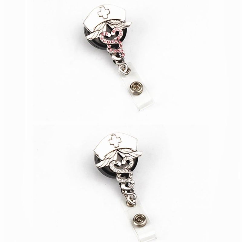 Student Exhibition ID Clips Badge Holder Stationery Telescopic Metal Tools for ( ) - Image 2