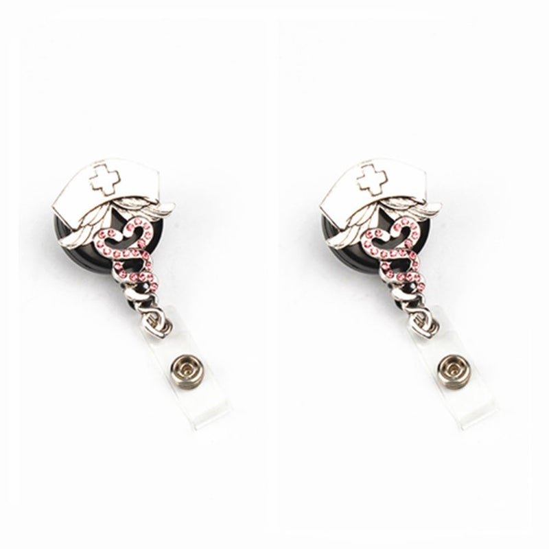 Student Exhibition ID Clips Badge Holder Stationery Telescopic Metal Tools for ( ) - Image 3