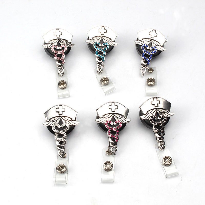 Student Exhibition ID Clips Badge Holder Stationery Telescopic Metal Tools for ( ) - Image 1