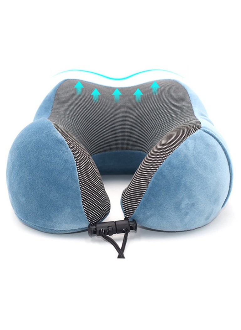MORANO - Morano Travel Pillow, U Shape Memory Foam Pillow for Airplane and Car, Ergonomic Design Removable and Washable Invisible Zipper with Storage Bag Gift 3D Sleeping Mask - Image 1