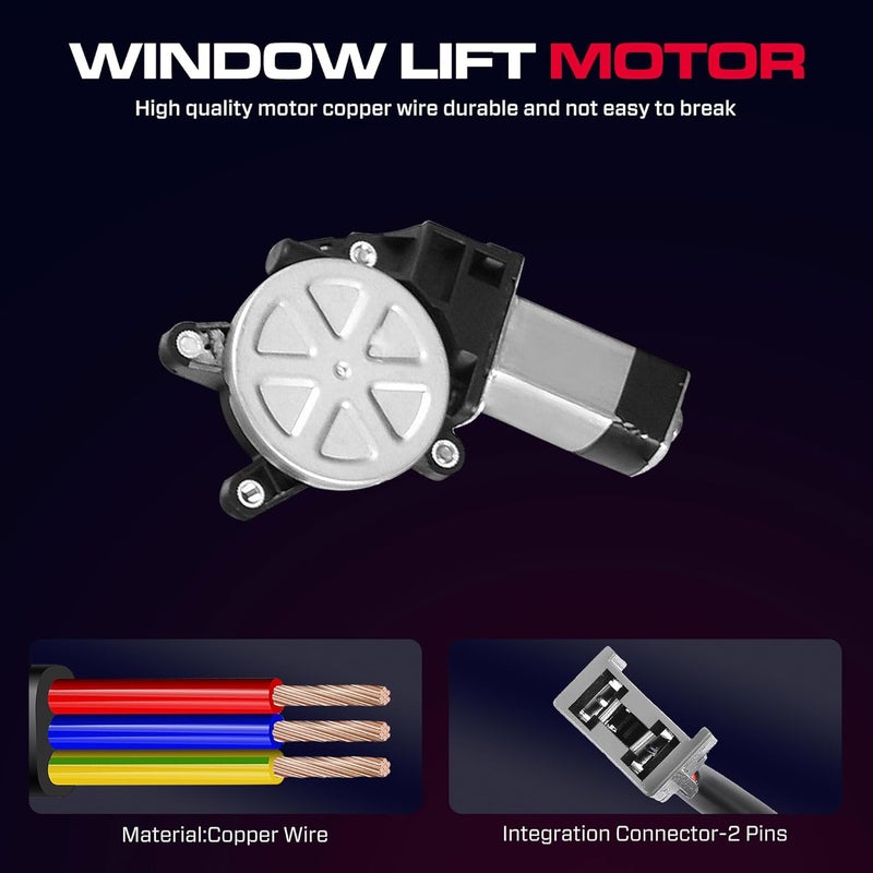 XIMAKA Front Passenger Side Power Window Regulator with Motor (2 Pins) for Ford E-Series - Image 4