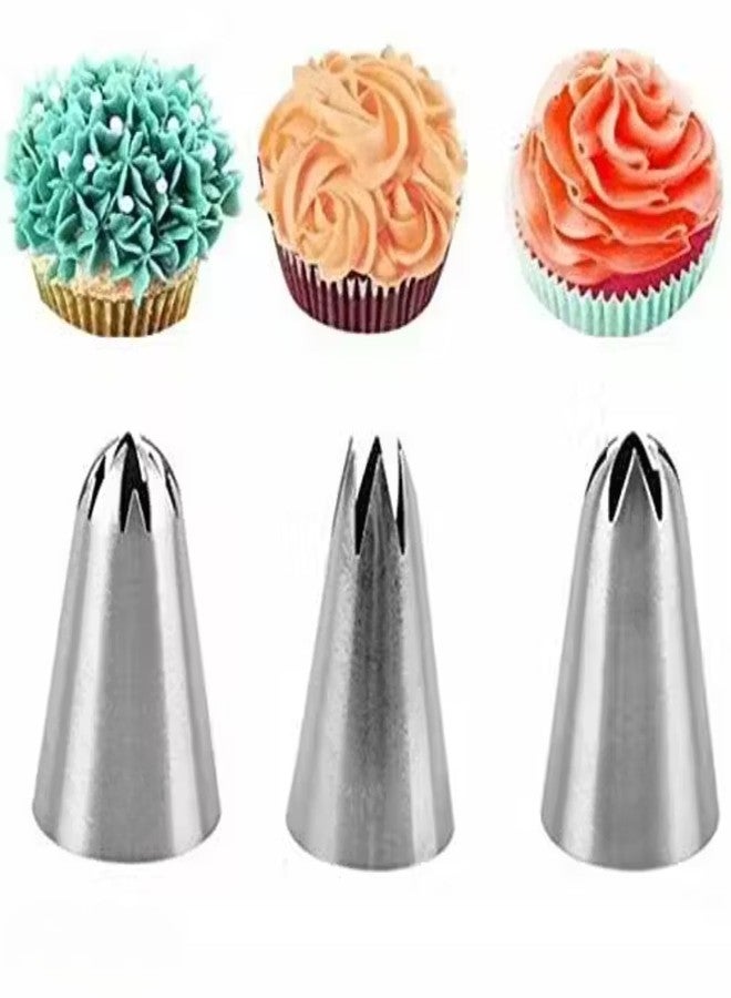 Cake Decorating Nozzle Set - 8 Stainless Steel Icing Tips - 1 Coupler - 1 Piping Bag - Pastry Tools for Cupcakes, Cakes, Cookies - DIY Baking Kit - Easy Clean - Reusable - Image 4