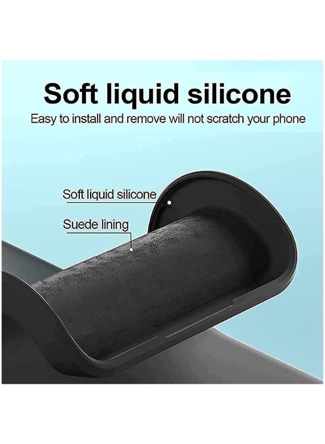 دوسالا غطاء هاتف سيليكون سائل رفيع جداً من TPU لهاتف نوتنج 1 (5G، 2022) – غطاء خلفي ناعم، رقيق، وممتص للصدمات مع طبقة مقاومة للبصمات والخدوش – أسود - Image 4