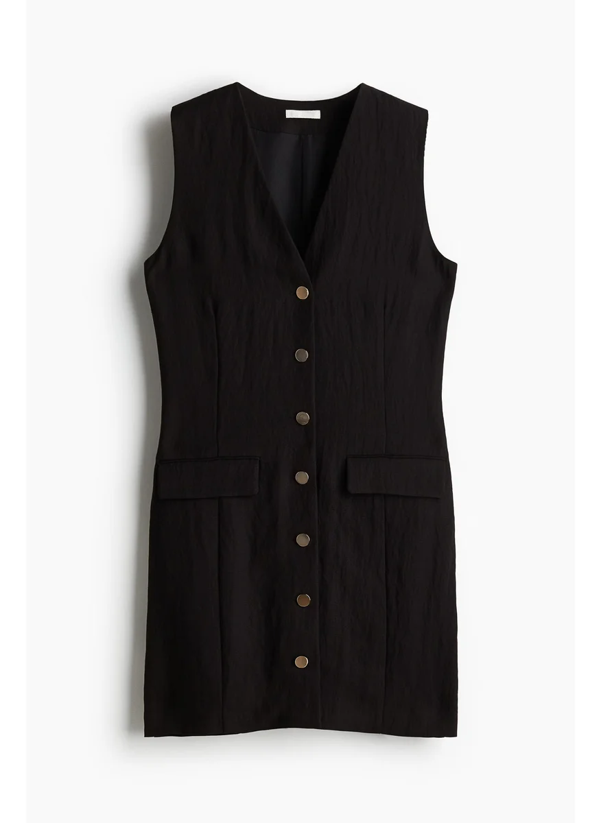 اتش اند ام Button-Front Dress