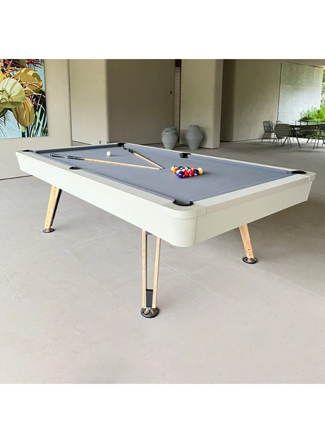 Cool Baby Style 8-ft 3 IN 1 Professional Billiard Pool Tables with Full Accessory Pool Table with Table Tennis Top - White with Grey Felt - Image 3