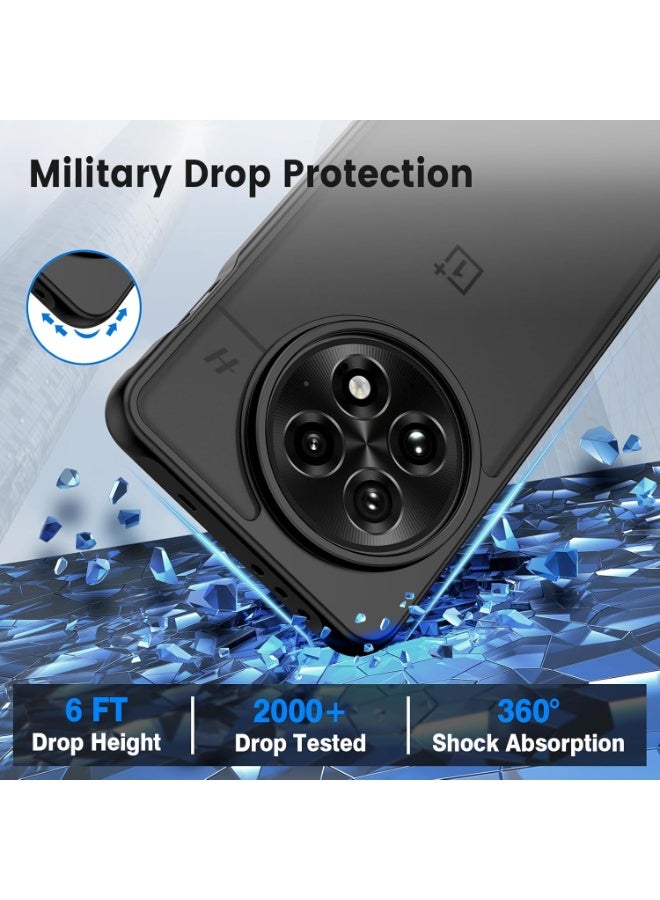 Mate Case for OnePlus 13, One Plus 13 Frosted Clear Case, Slim Military Grade Drop Protection Anti-Scratch Protective Shockproof Matte Translucent Back Cover Case for OnePlus 13, Matte Black - Image 2