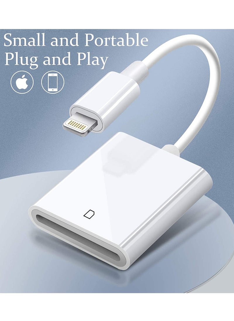 KASTWAVE - For Apple Lightning to SD Card Camera Reader Adapter for iPhone iPad(USB 3.0/2.0) DSLR Camera Trail Game Camera Card Viewer Reader for iPhone 12 Mini, No APP Needed-Plug and Play - Image 1