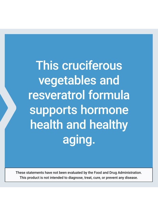 Life Extension Triple Action Cruciferous Vegetable Extract & Resveratrol - Hormone Balance, Cellular Health - Non-GMO, Vegetarian - 60 Vegetarian Capsules - Image 5