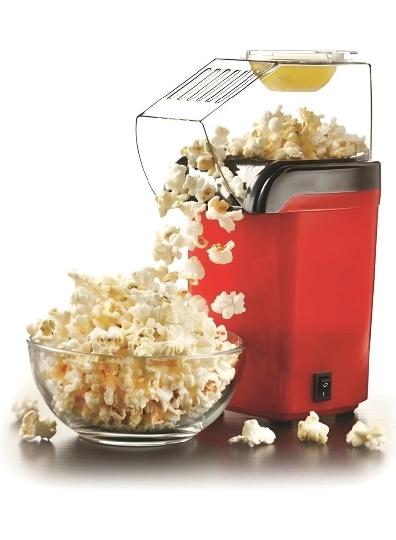 1200W Hot Air Popcorn Maker Machine – Oil-Free Electric Popcorn Popper with Fast 2-Minute Popping, One-Touch Operation, Up to 98% Popping Rate, Overheat Protection, Easy to Clean for Home, Parties & Movie Nights - Image 1