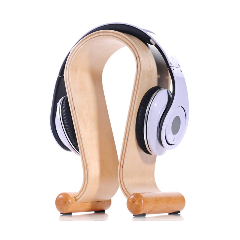 Wooden Headset Stand: White Birch, Smooth Environmentally Friendly, Perfectly Shaped To Not Stretch Headband - Wide Flat Sides For Even Ear Pad Pressure, Universal Headphone Holder for Home Office Des - Image 3
