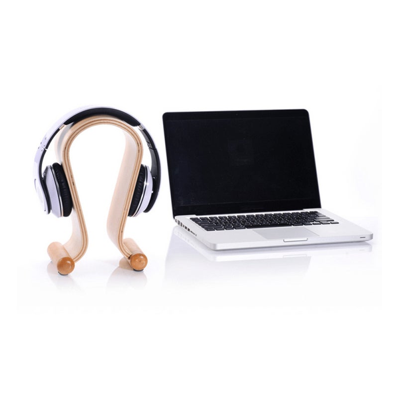 Wooden Headset Stand: White Birch, Smooth Environmentally Friendly, Perfectly Shaped To Not Stretch Headband - Wide Flat Sides For Even Ear Pad Pressure, Universal Headphone Holder for Home Office Des - Image 5