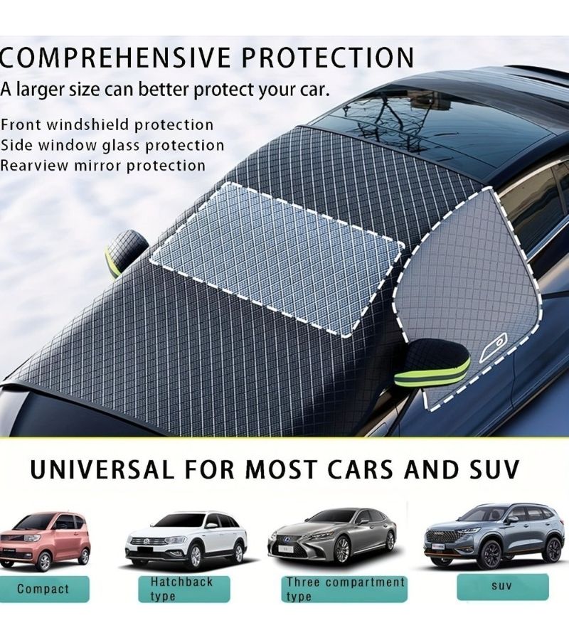 Snow Car Snow Guard Green Anti Freeze Frost Shield for Car - Image 3