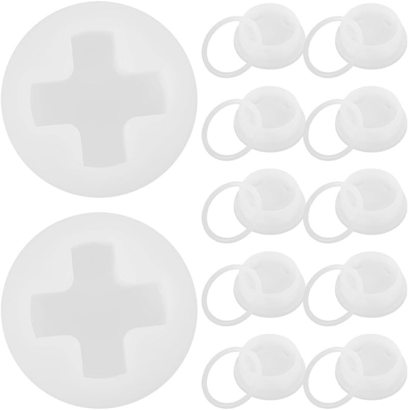 Garneck 12pcs Threaded Gallon Drum Lid Sealing Caps, Pe Plastic Dustproof Barrel Covers for Chemical Storage, Compatible with Gallon Jugs and Industrial Barrels - Image 1