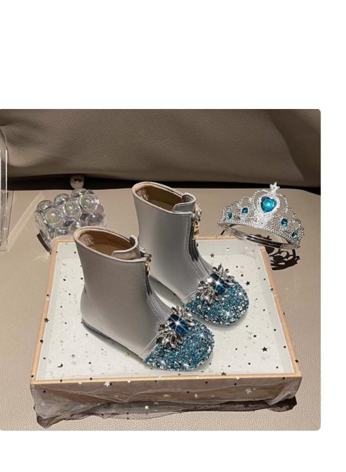 Girl's Versatile Crystal Princess Single Boots  - Image 1