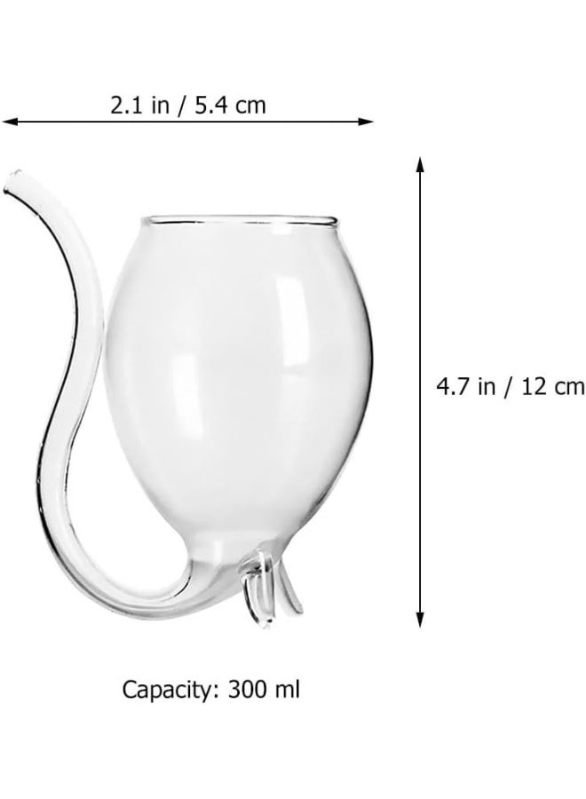 Bluejw Vampire Wine Glass Set of 2 Cocktail Glass  with Drinking Tube Straw Creative Glass Decanter Cups Mugs for Wine Champagne Juice Home Bar Party Club Glassware Barware Tool - Image 2