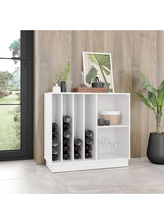 Tucano Corner Wooden Table Cellar - Mdp 15Mm Color White 35 x 90 x 81.5 cm  - Image 1